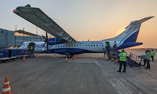 Indigo ATR flight from Kannur to Bangalore