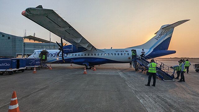 Indigo ATR flight from Kannur to Bangalore