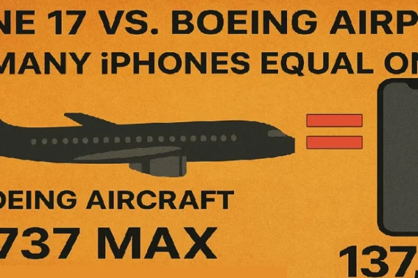 iPhone 17 vs. Boeing Airplane