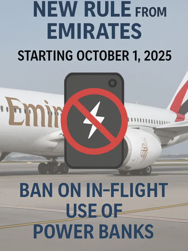 Emirates Airlines Introduces New In-Flight Power Bank Safety Rules from October 1