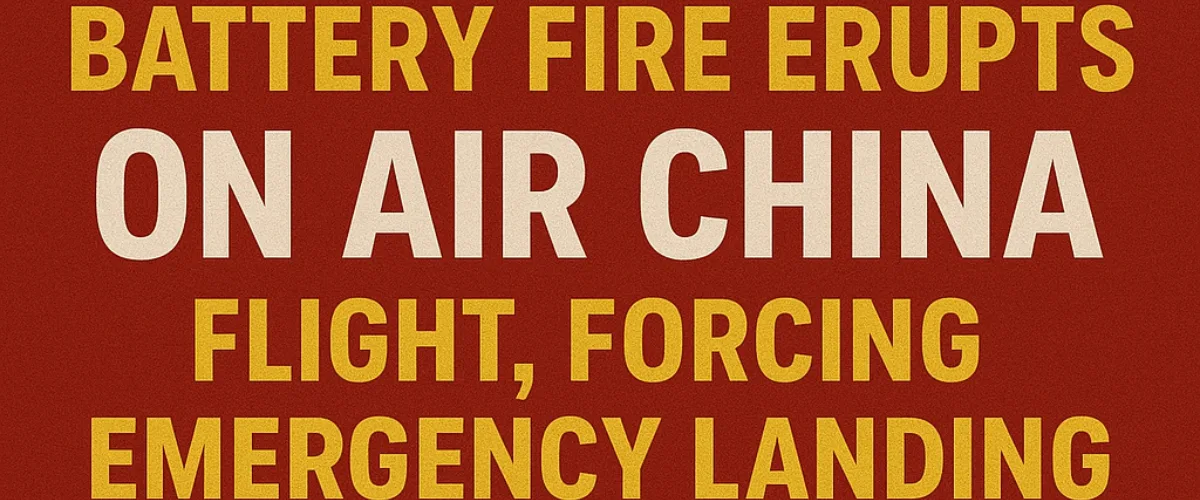 Battery Fire Erupts on Air China Flight, Forcing Emergency Landing 1 battery fire